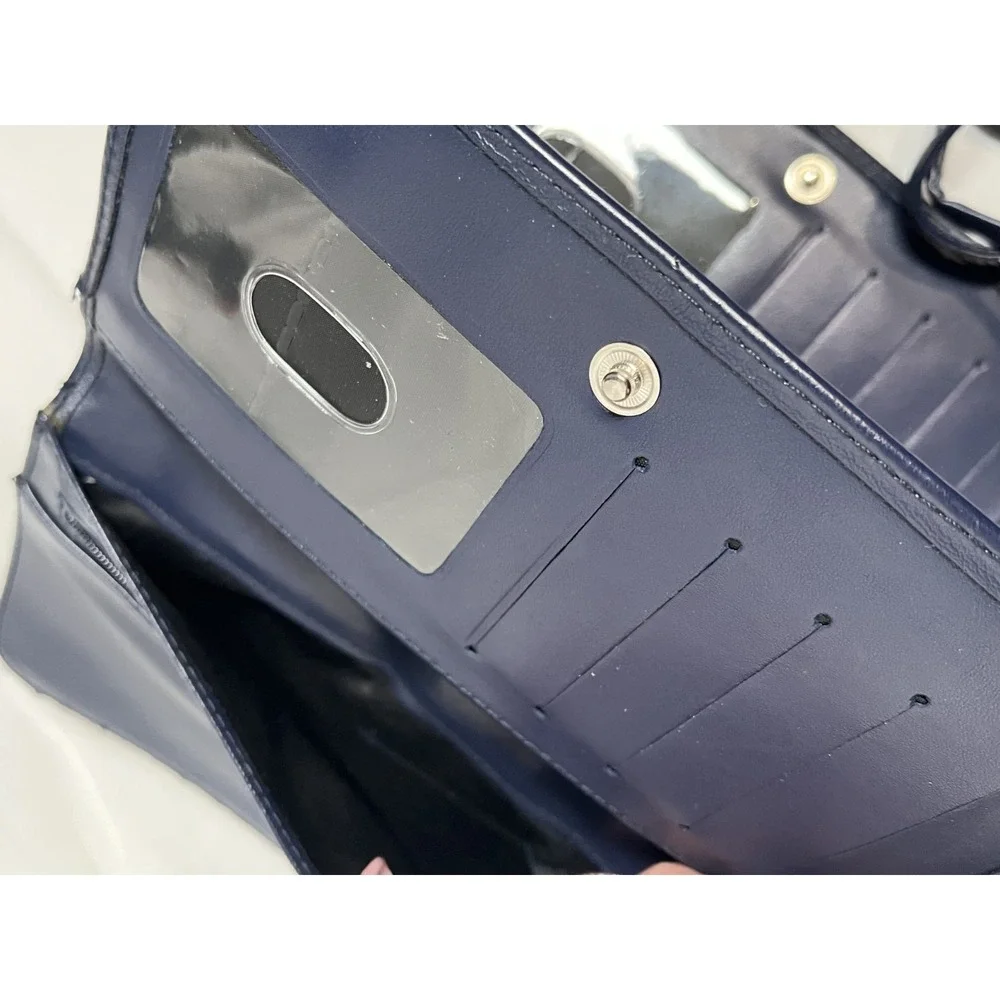 BUXTON Navy‎ Blue Crossbody Organizer Double Snap Removable Strap